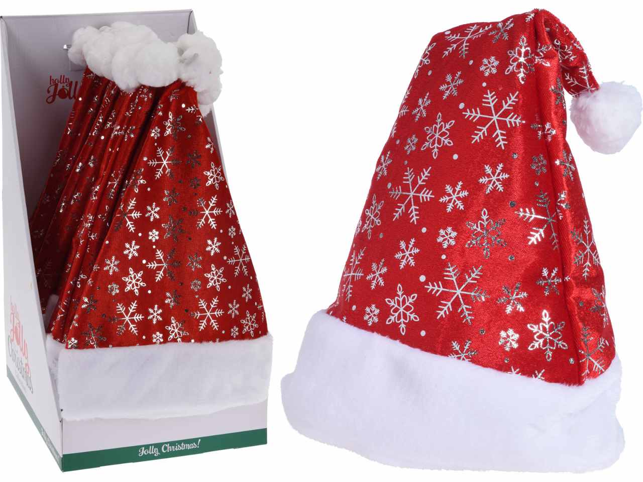 Cappello babbo natale con fiocchi 40cm