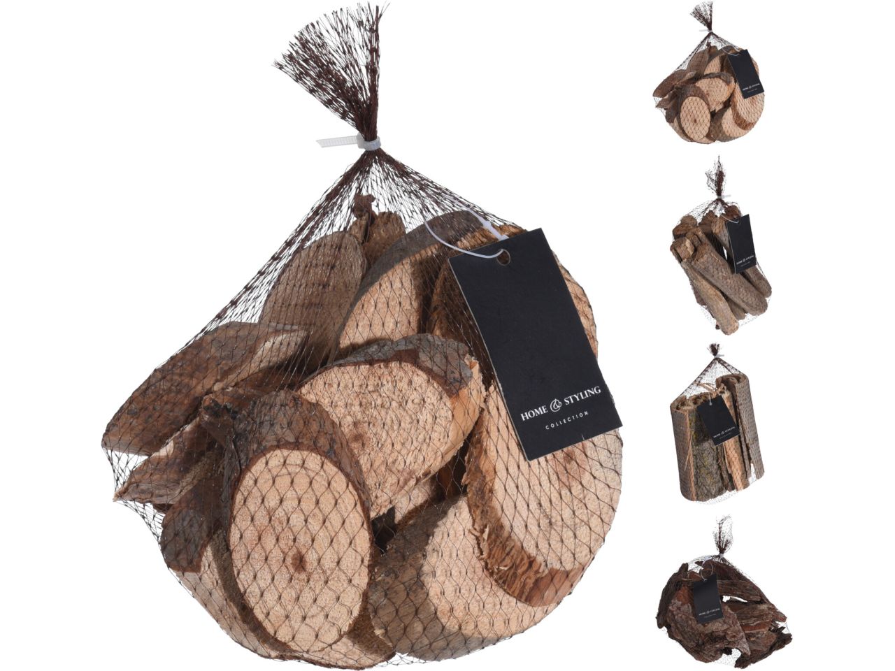 Tronchetti in legno misura 300gr in 4 assortimenti