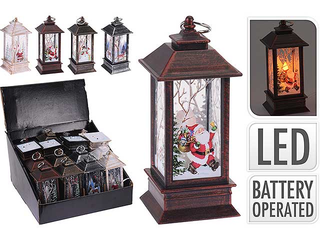 Lanterna con candela led misura 13cm in 4 assortimenti