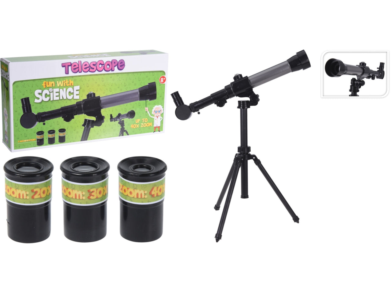 Telescopio misura 40cm con 3 binocoli