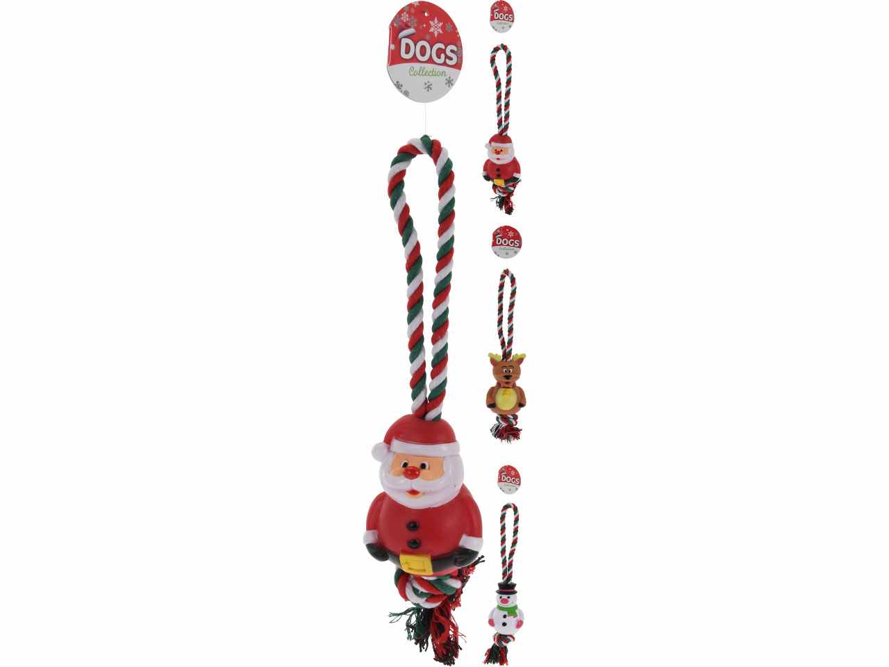 Gioco cani con figura natale