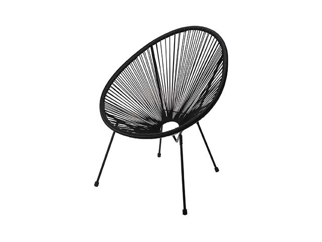 Sedia lounge 94x71x50cm colore nero
