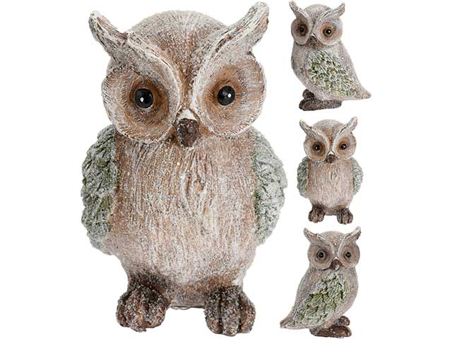 Gufo con glitter 13cm apf473600