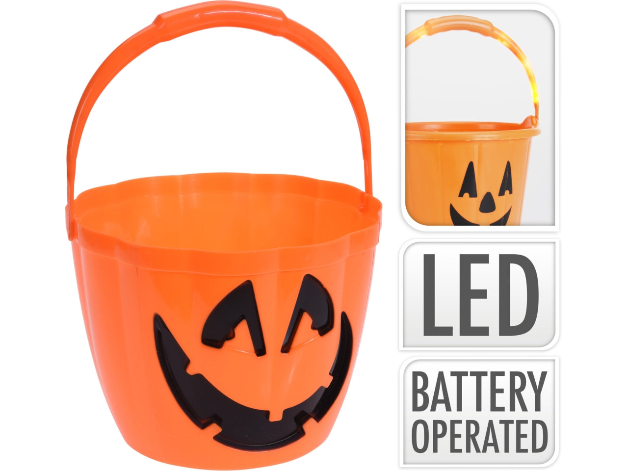 Secchiello decorativo per halloween con led