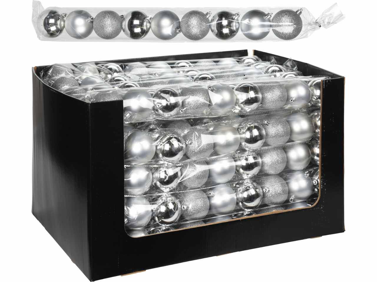 Sfera 60mm 9pezzi argento