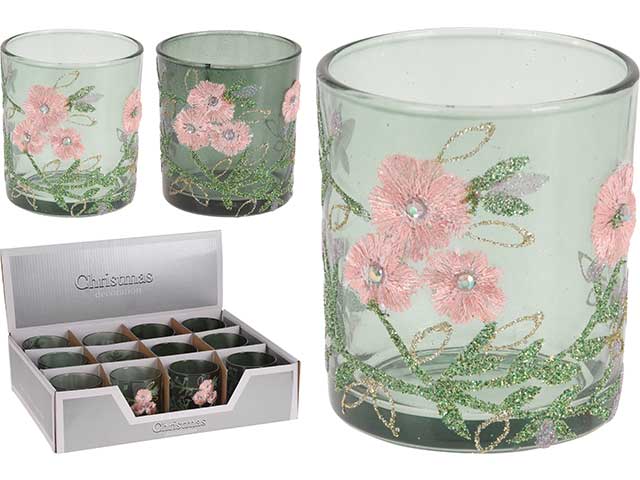Porta tealight 8cm verde abt621150