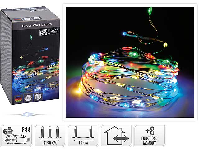Catena luci 320 microled multicolor uso esterno ax4234530