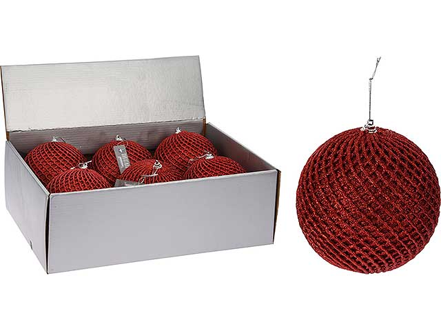 Sfera rete d.12cm rosso
