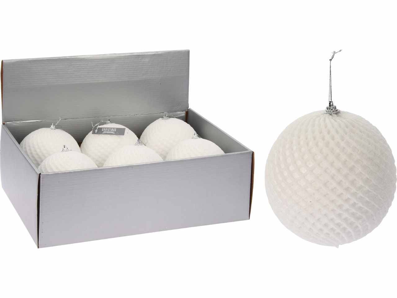 Sfera rete d.12cm bianco