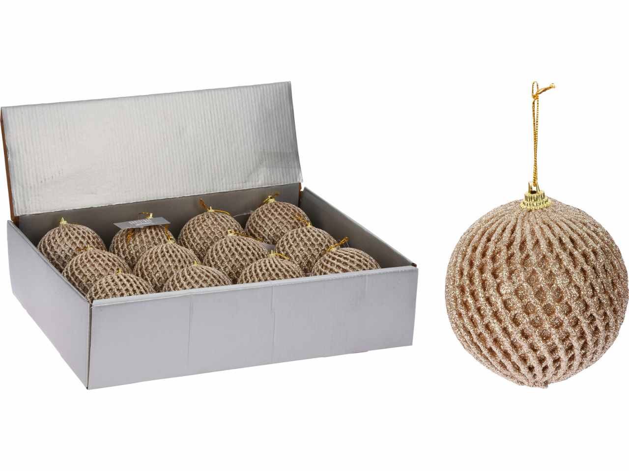 Sfera rete d.8cm champagne