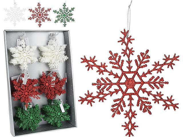 Pendente natalizio neve 15cm