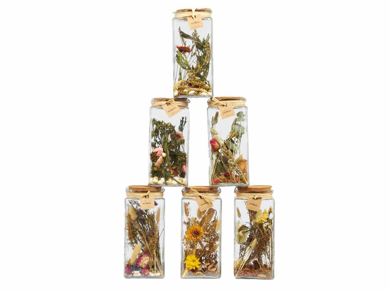 Fiori secchi in barattolo 23cm 42781-095