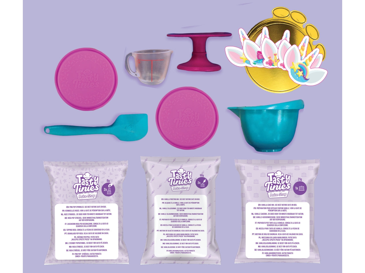 Tasty tinies unicorn bakery pack