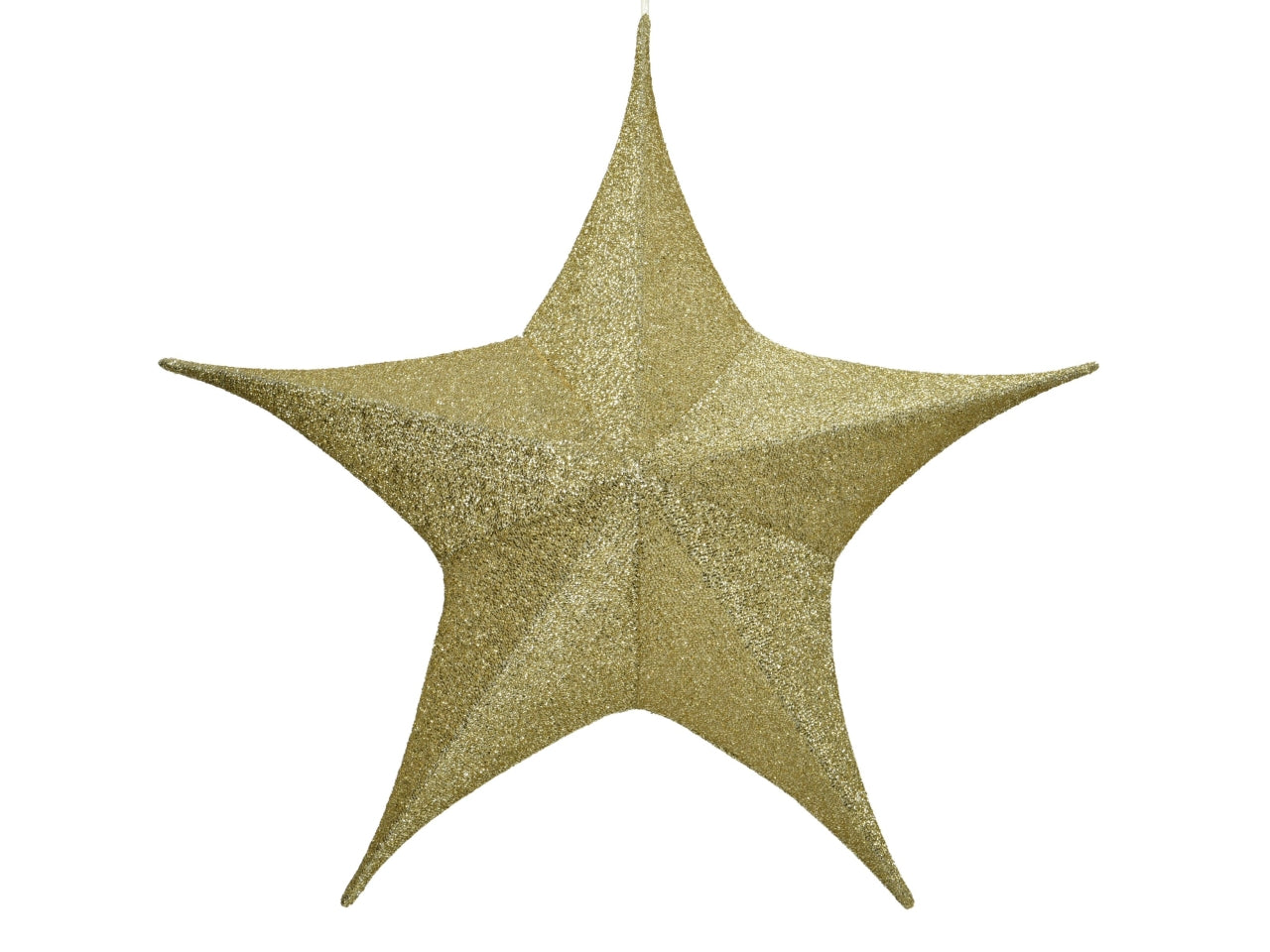 Pendente stella natalizia decorativa d.80x28cm oro in poliestere