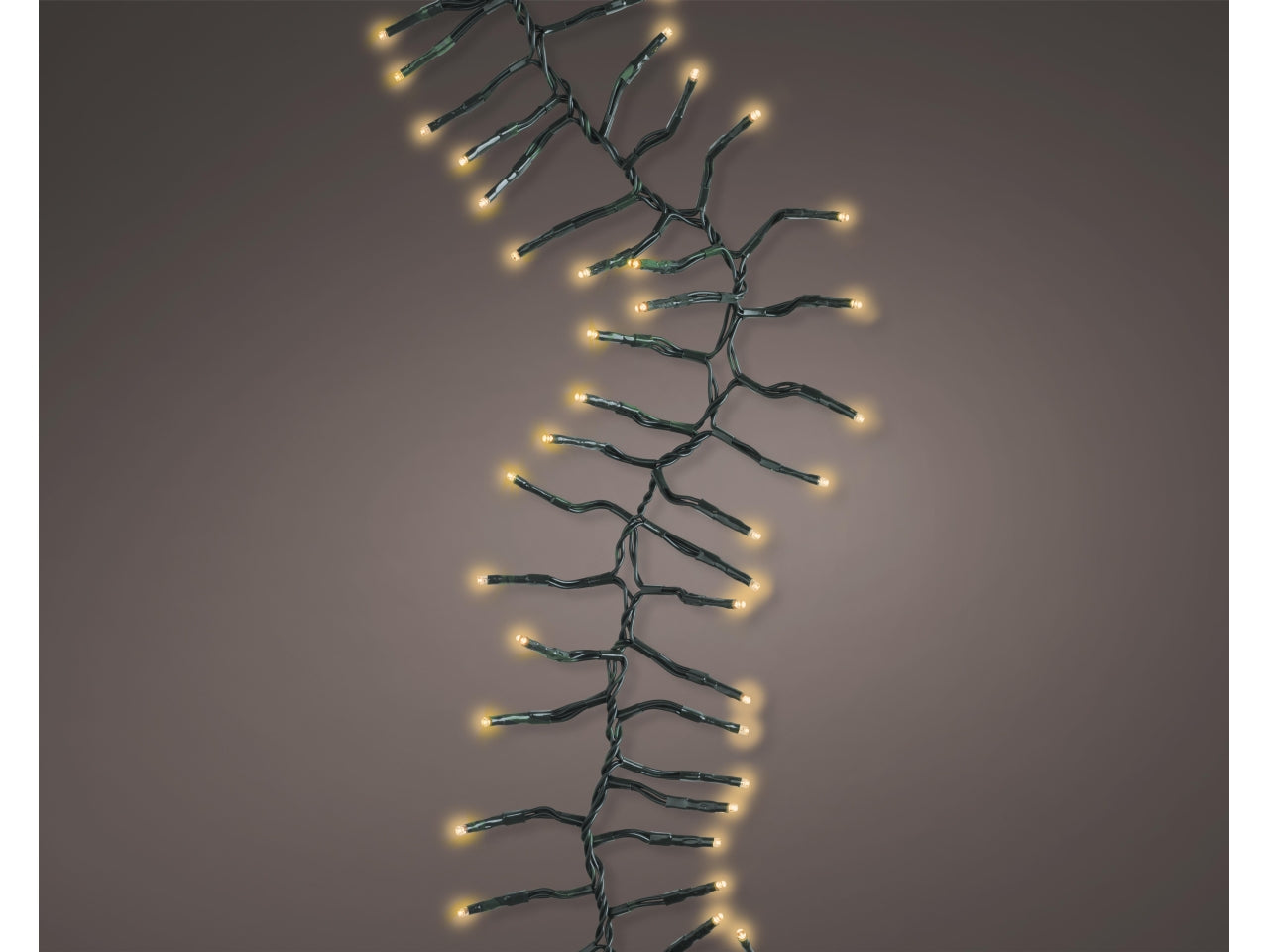Catena di luci led a grappolo 1500cm effetto scintillio verde per uso esterno