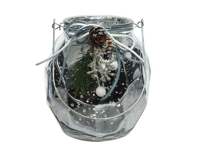 Porta tea-light vetro 8cm ass. 645286