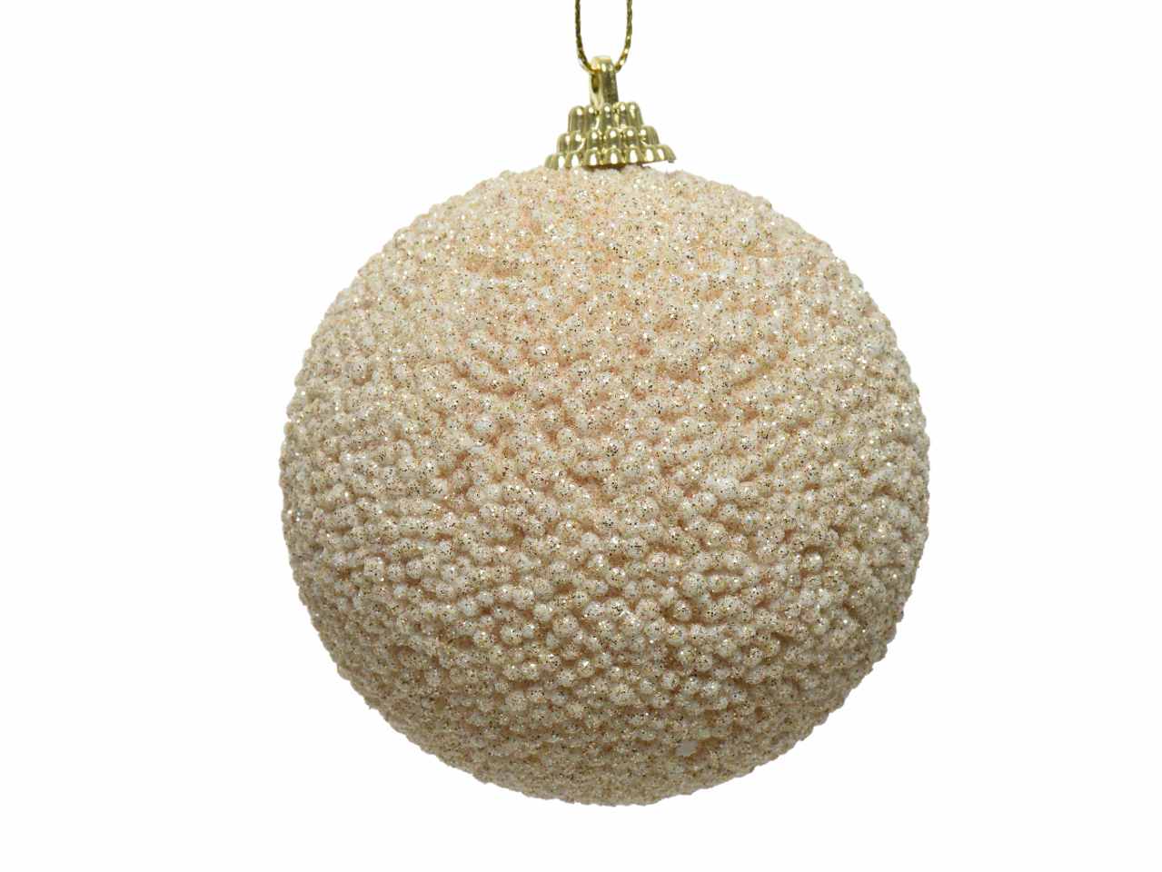 Sfera con glitter d.10cm bianco