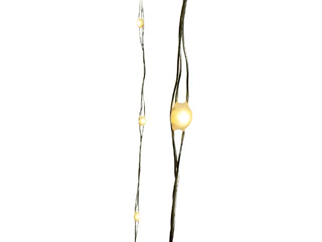 Luci natalizie micro catena led con 8 funzioni effetto scintillio colore argento bianco caldo misura lun.2395cm misura del led micro numero di led 480