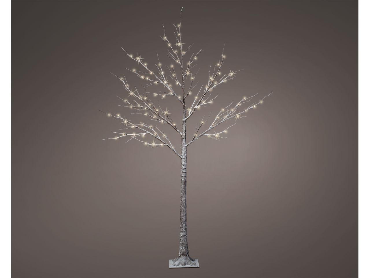 Ramo innevato con led ad uso interno colore marrone bianco caldo misura lun.50cm x lar.50cm x alt.180cm  5mm  96