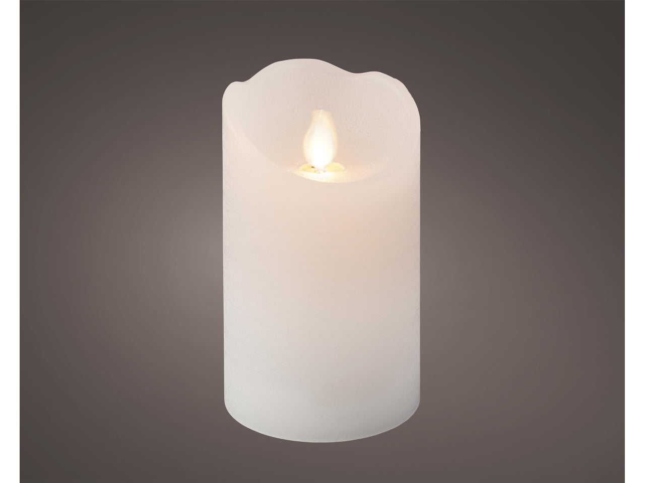 Candela led d.7,5x12,5cm a batteria bianca