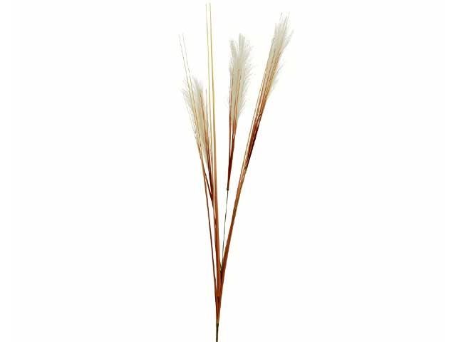 Pampas su stelo in poliestere 2xh.115cm colore bianco spento