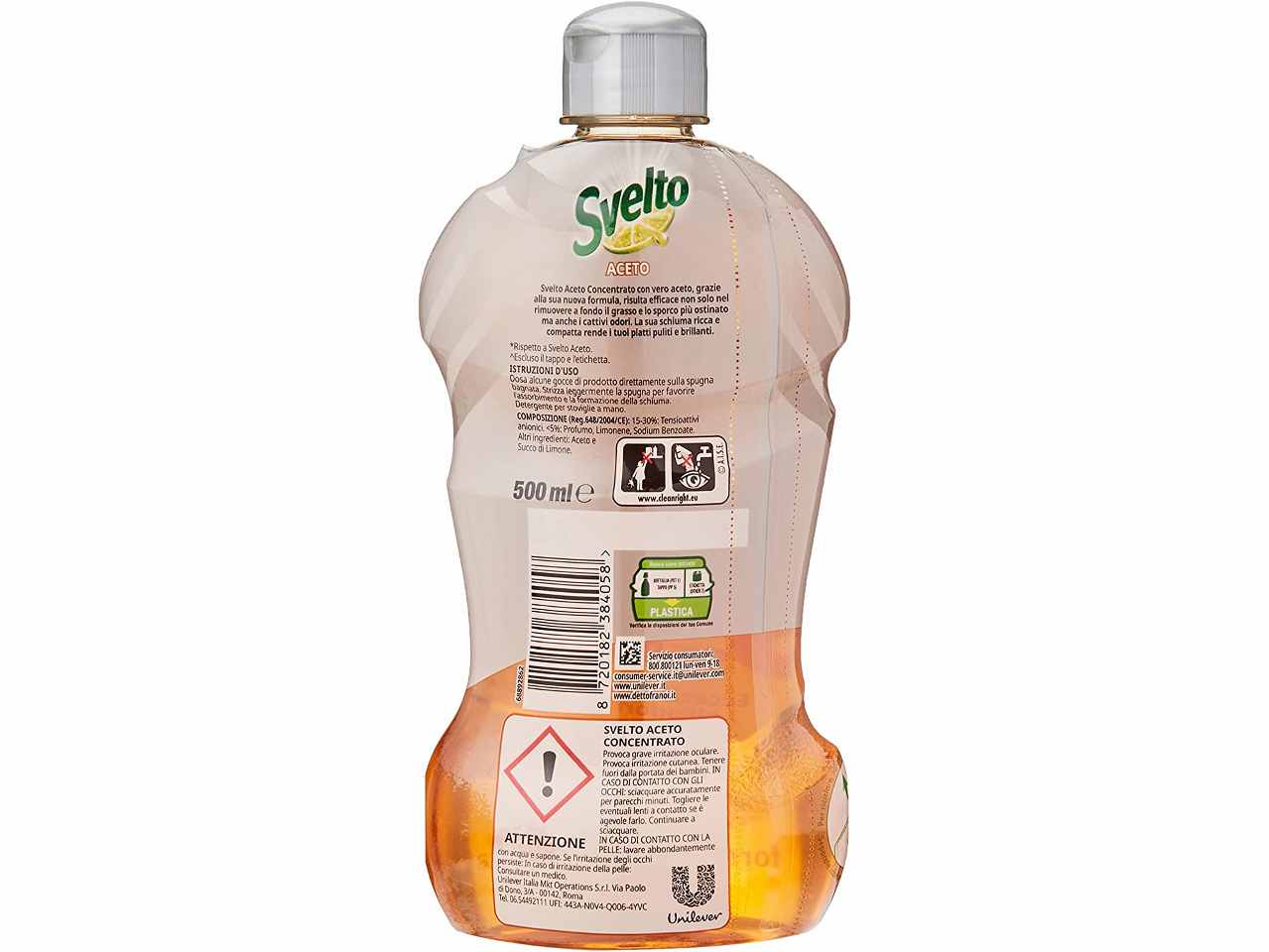 Svelto piatti concentrato all'aceto 500ml