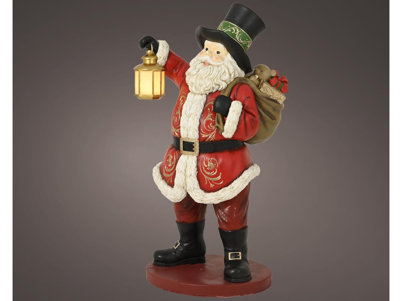 Babbo natale 87x73x165cm rosso in poliresina