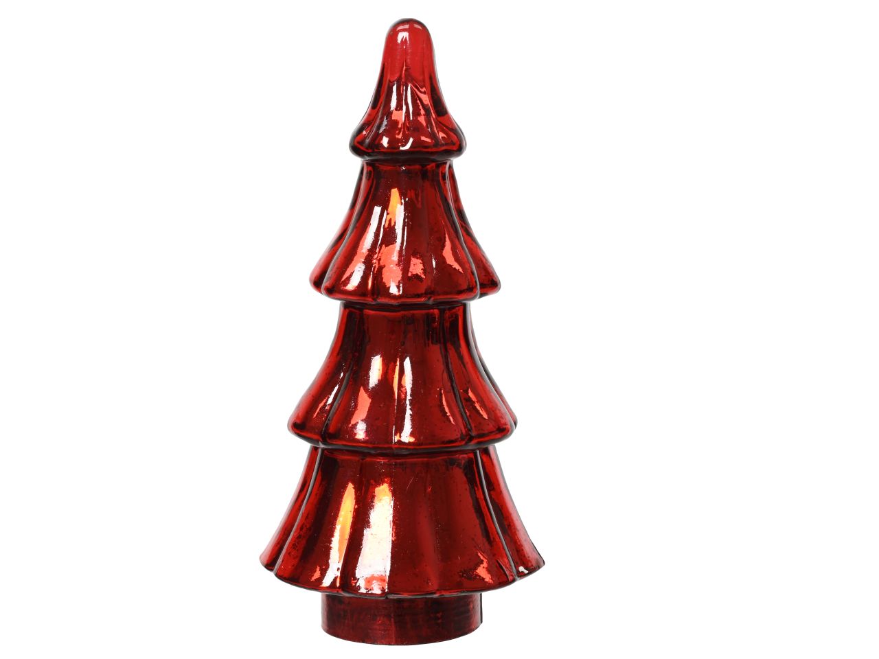 Albero in vetro colore rosso misura lun.39cm x lar.38cm x alt.44cmd.17cm