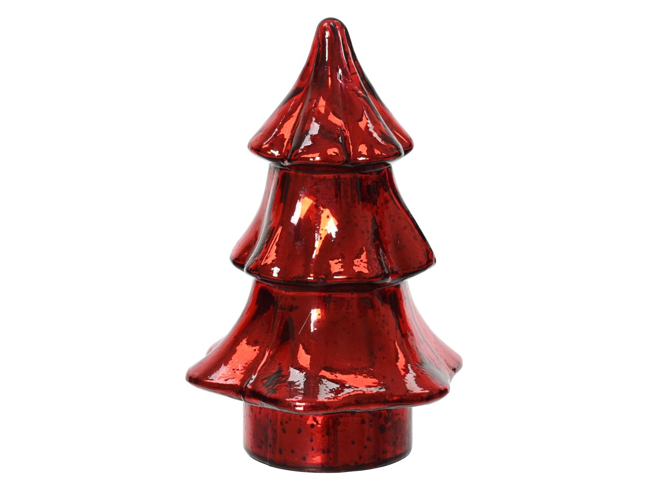 Albero in vetro colore rosso misura lun.36cm x lar.34cm x alt.53cmd.14cm