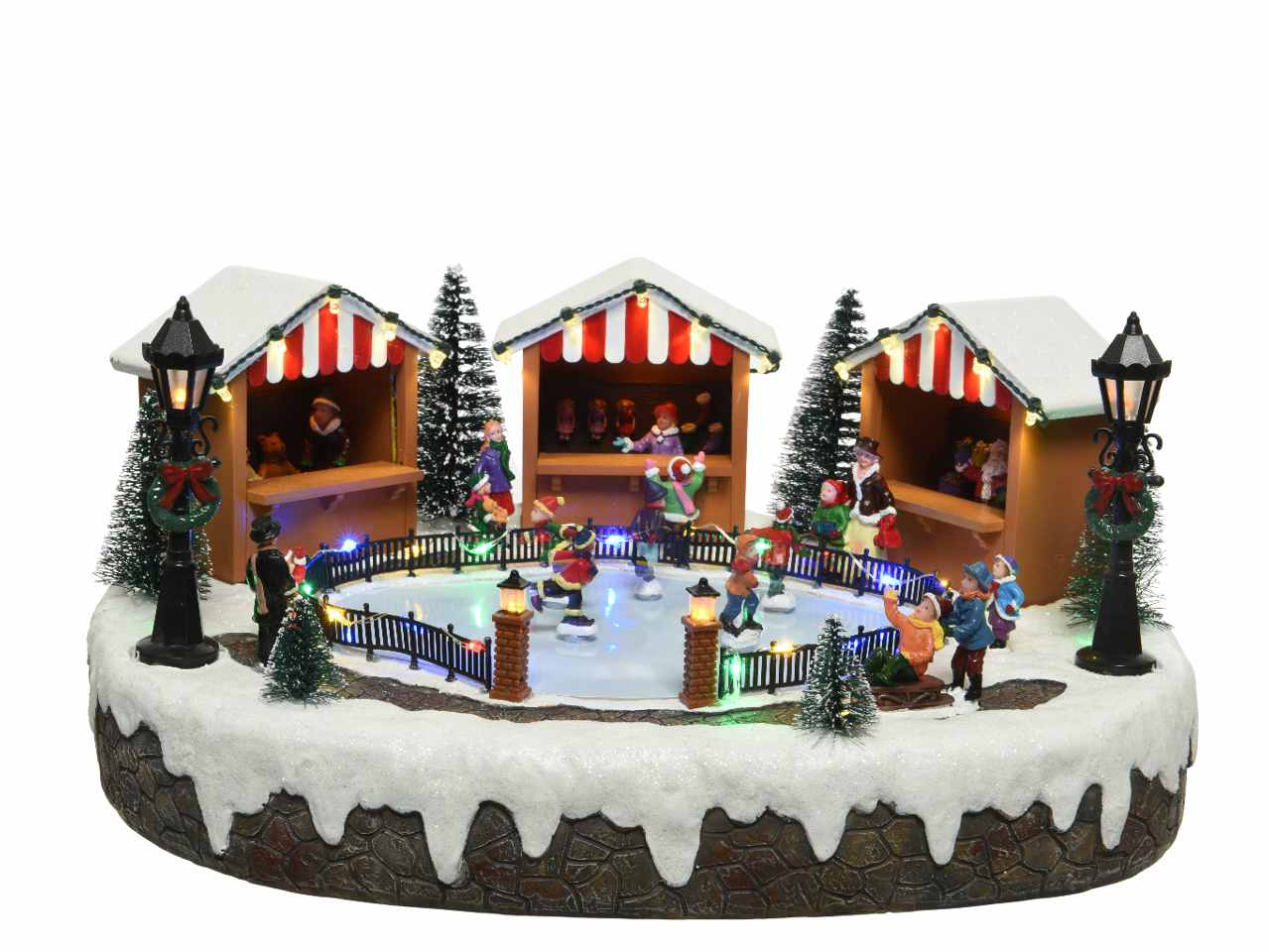 Giostrina pista di pattinaggio in poliresina 27x37x18cm uso interno