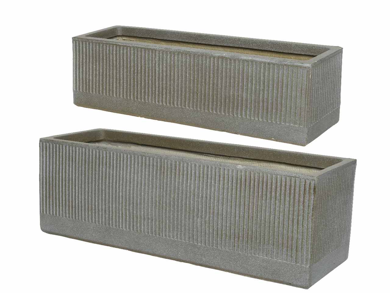 Fioriera rett.da esterno 2 pezzi taupe 850859