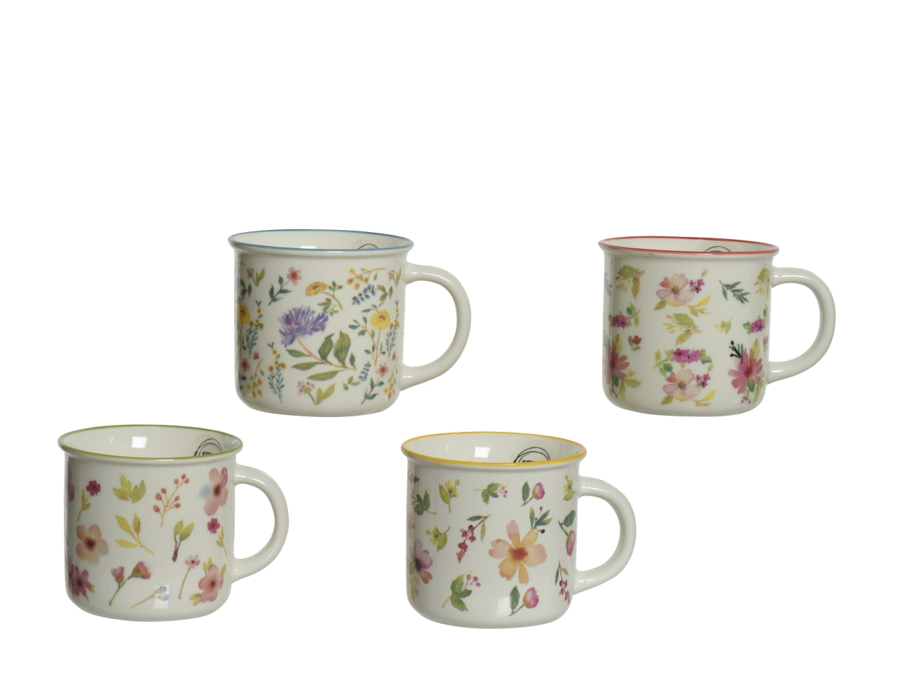 Tazza in porcellana decorata 12x11,5xh.10,5cm - disponibile con 4 decori