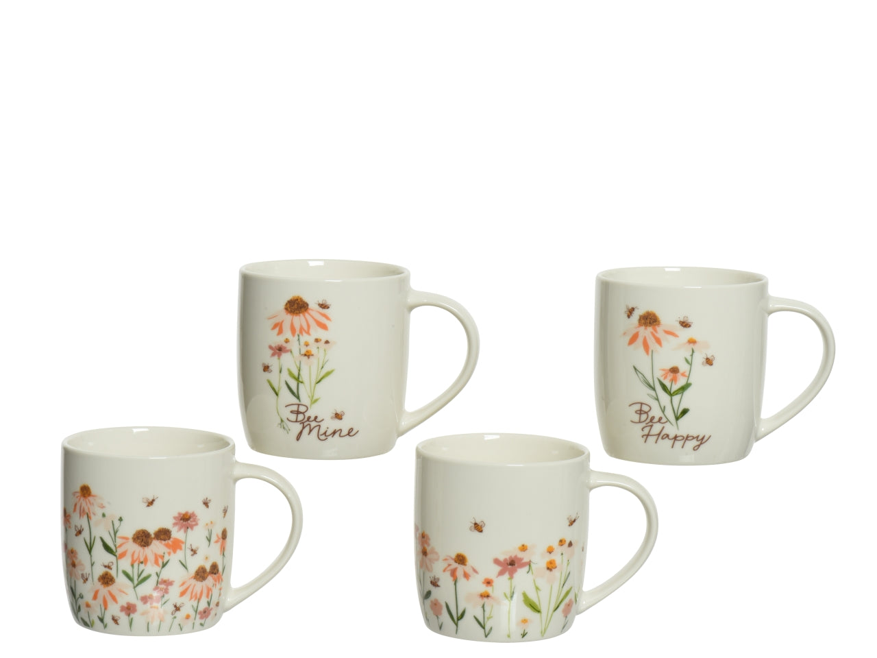 Tazza in porcellana decorata 12x8,5xh.9cm
