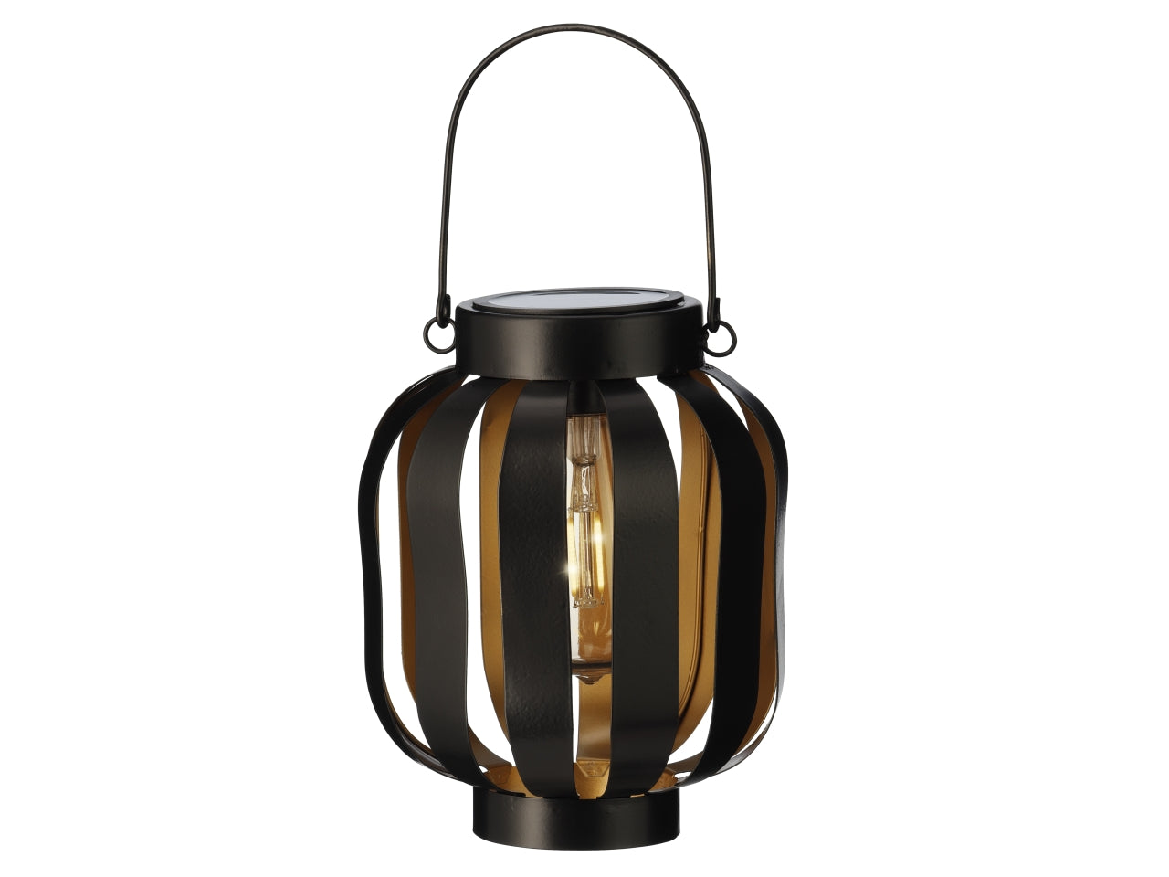 Lanterna solare in metallo stile industrial Kaemingk 22cm - 2 colori disponibili