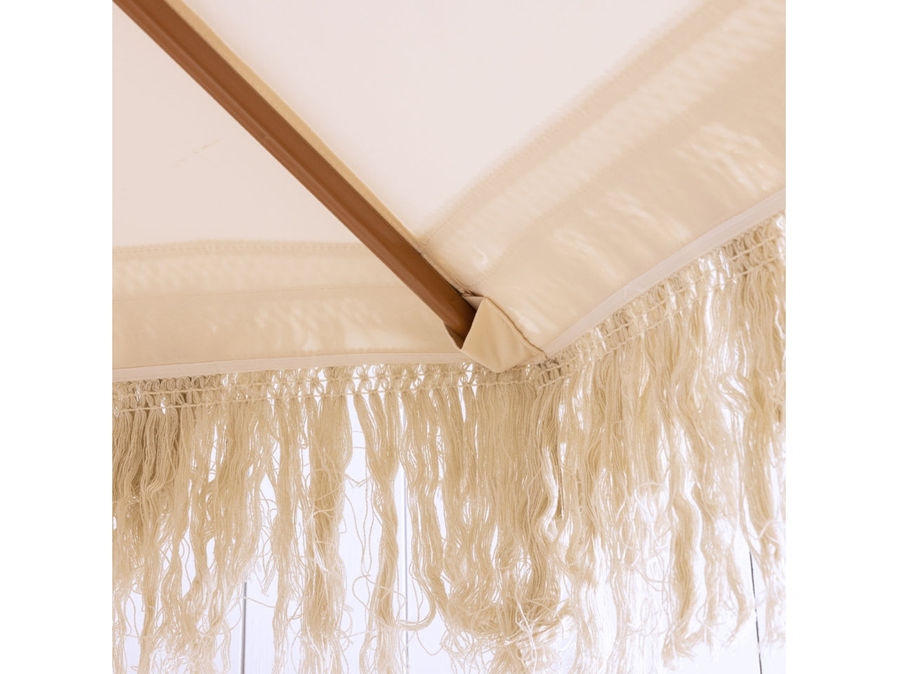Ombrellone in poliestere colore bianco h.214xd.200cm