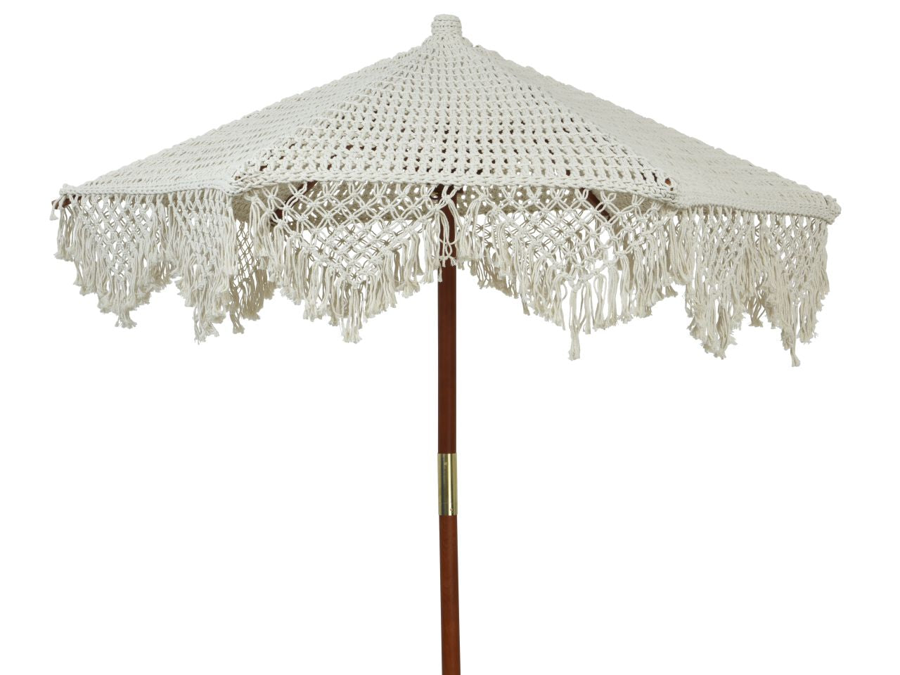 Ombrellone da giardino in cotone d200 h228 colore bianco