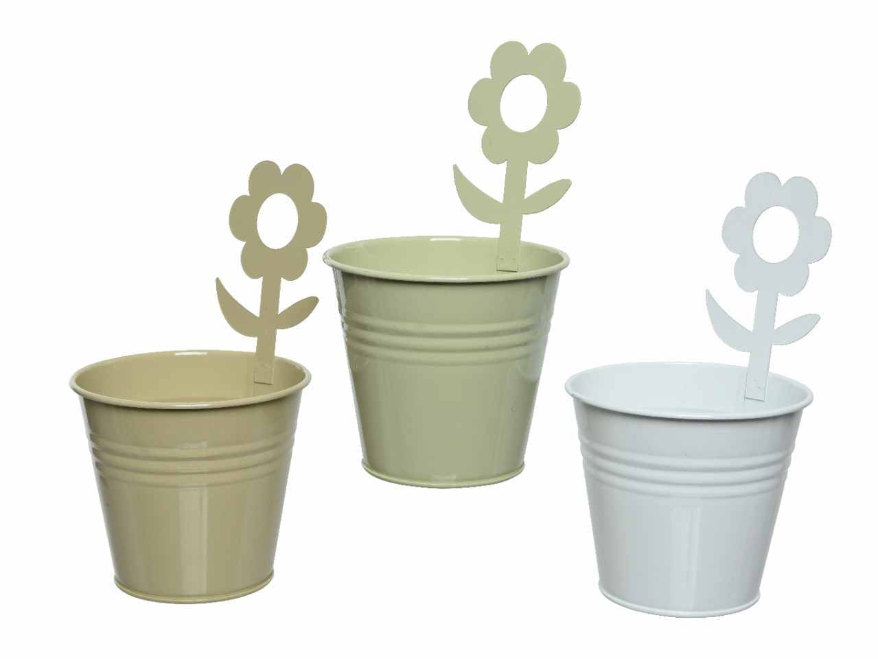 Vaso in latta h.10cm c/fiore 851133