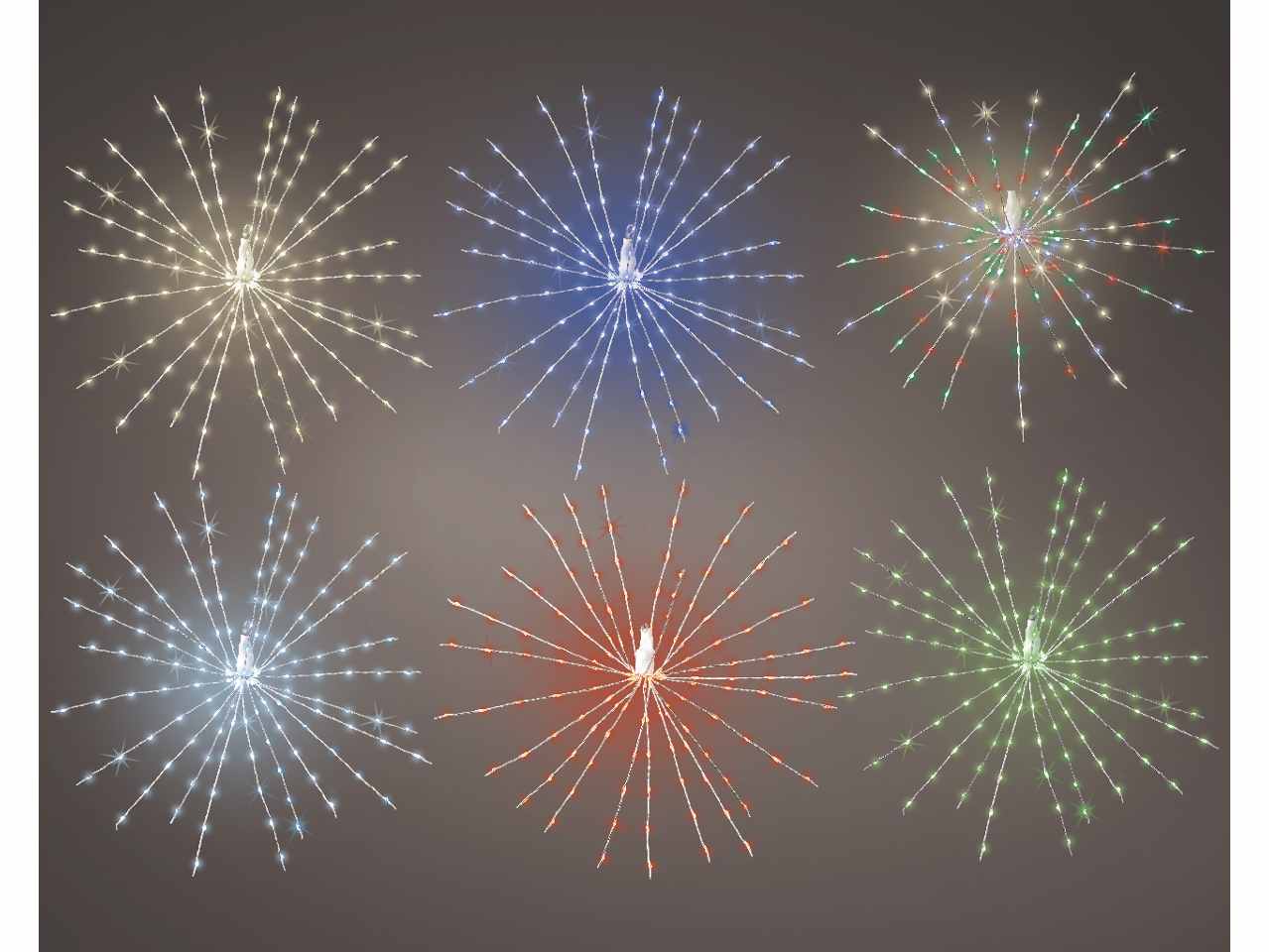 Stella di natale microled 8funzioni con funzione effetto scintillio uso esterno d.55cm colori assortiti