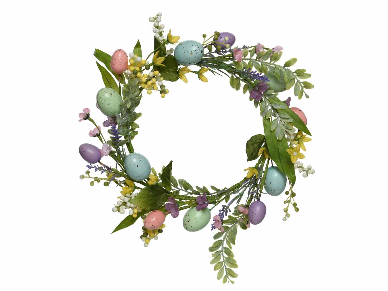 Ghirlanda con fiori+ovetti d35cm 807109