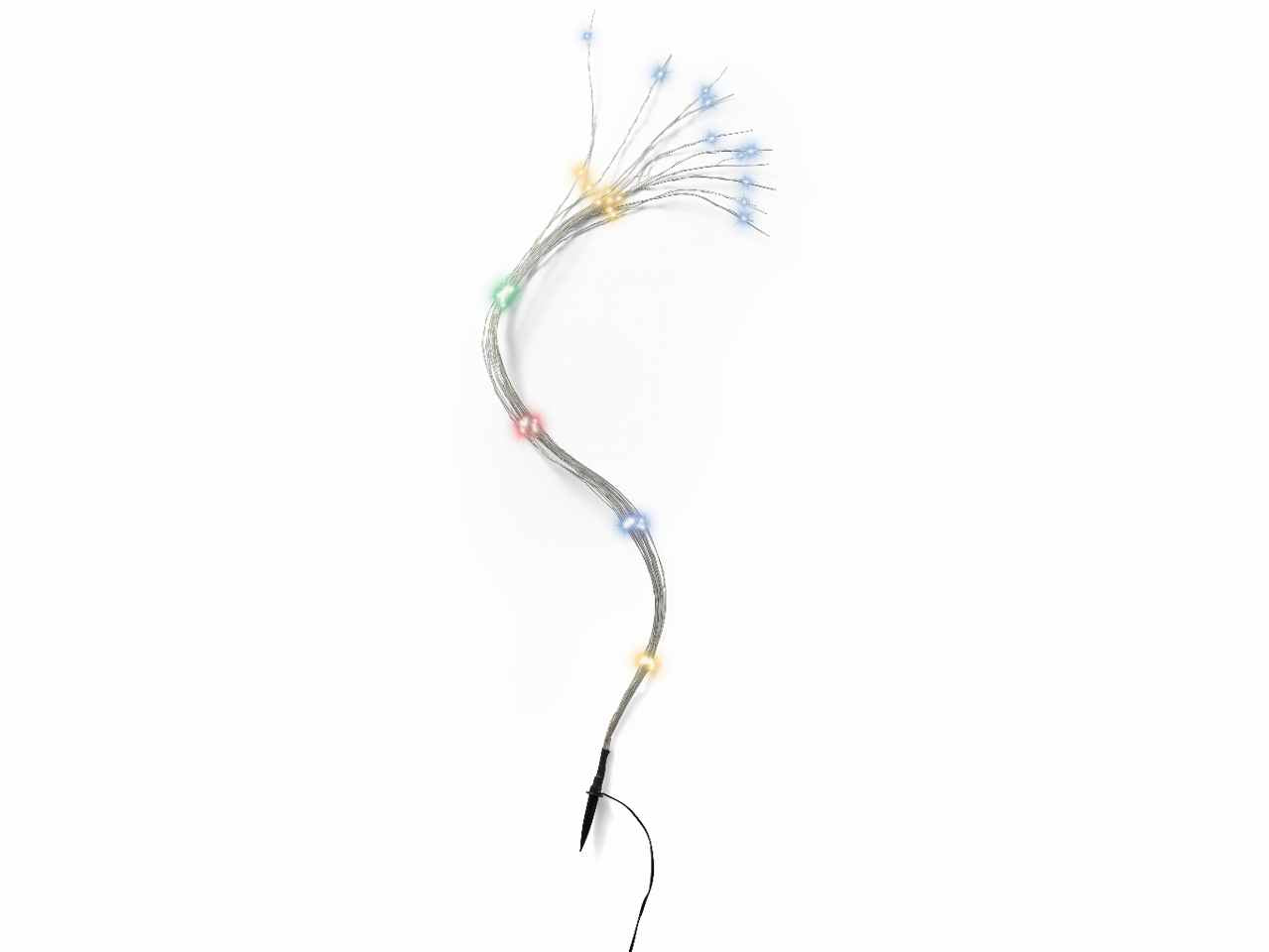 Catena luci 60 micro led 80cm multicolor con funzionamento a batteria uso esterno $