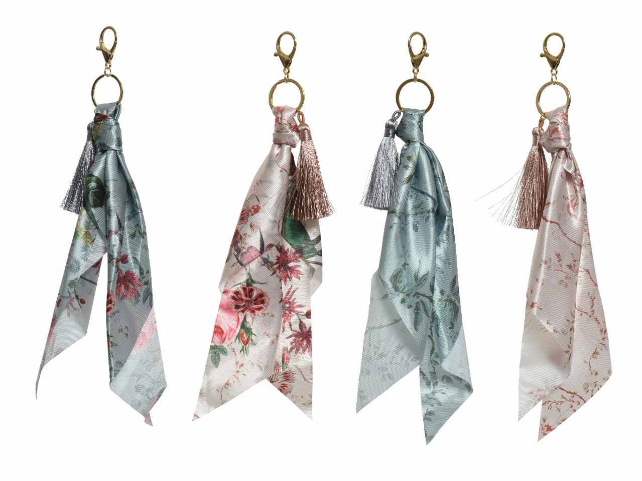 Portachiavi in poliestere con stampa floreale 2xh.28cm 4 assortimenti