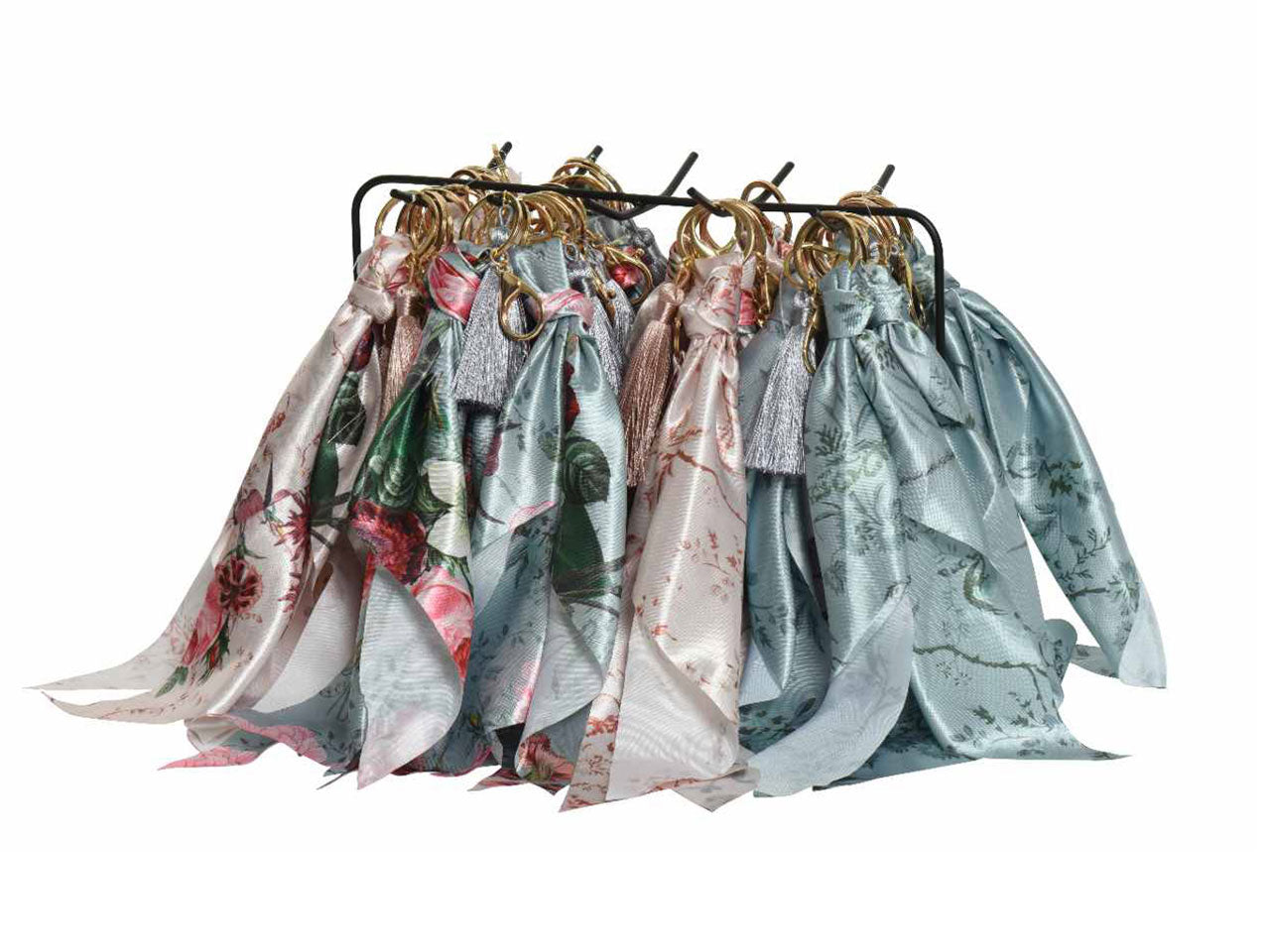 Portachiavi in poliestere con stampa floreale 2xh.28cm 4 assortimenti