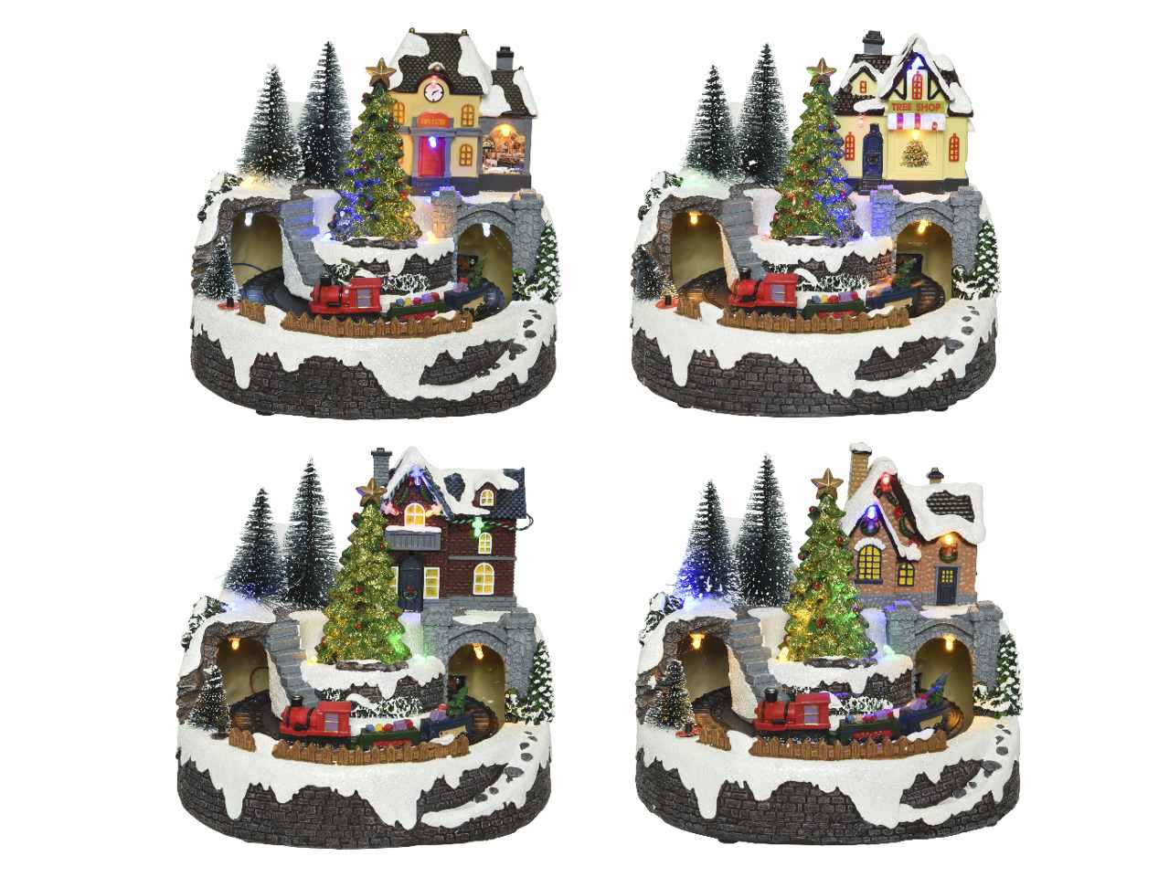 Giostrina 18,5x18,7x17,9cm con led in plastica con funzionamento a batteria uso interno