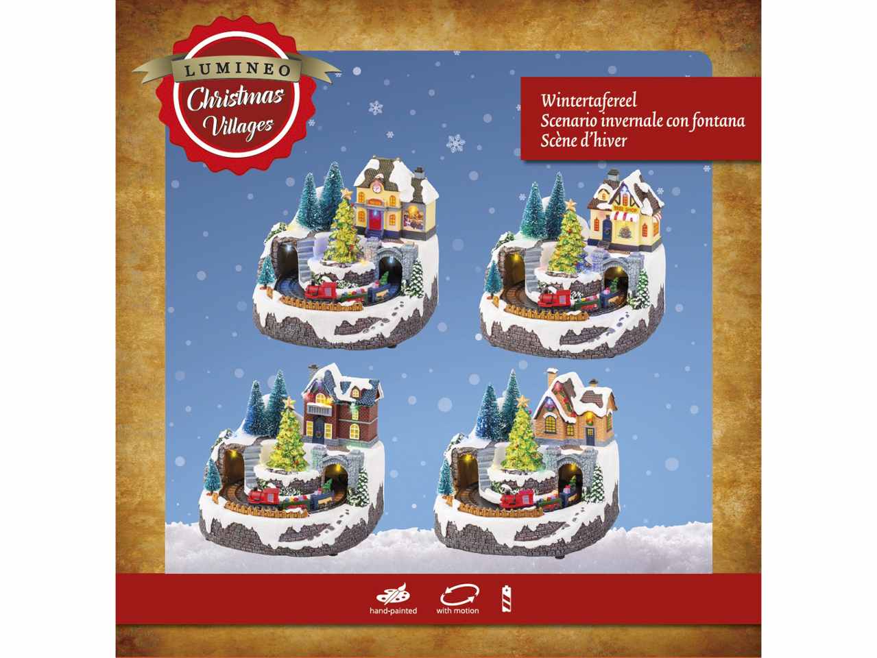 Giostrina 18,5x18,7x17,9cm con led in plastica con funzionamento a batteria uso interno