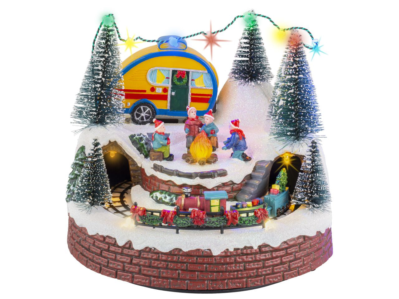 Scenario natalizio con led in plastica per uso interno colore multicolore misura lun.18.5cm x lar.19.5cm x alt.21cm  3mm  14