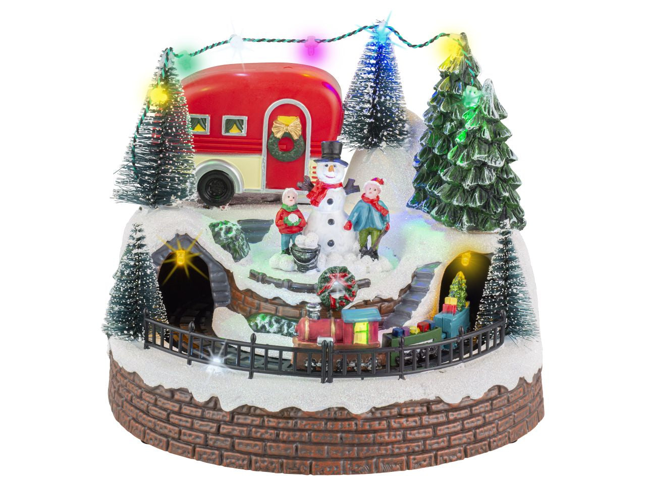 Scenario natalizio con led in plastica per uso interno colore multicolore misura lun.18.5cm x lar.19.5cm x alt.21cm  3mm  14