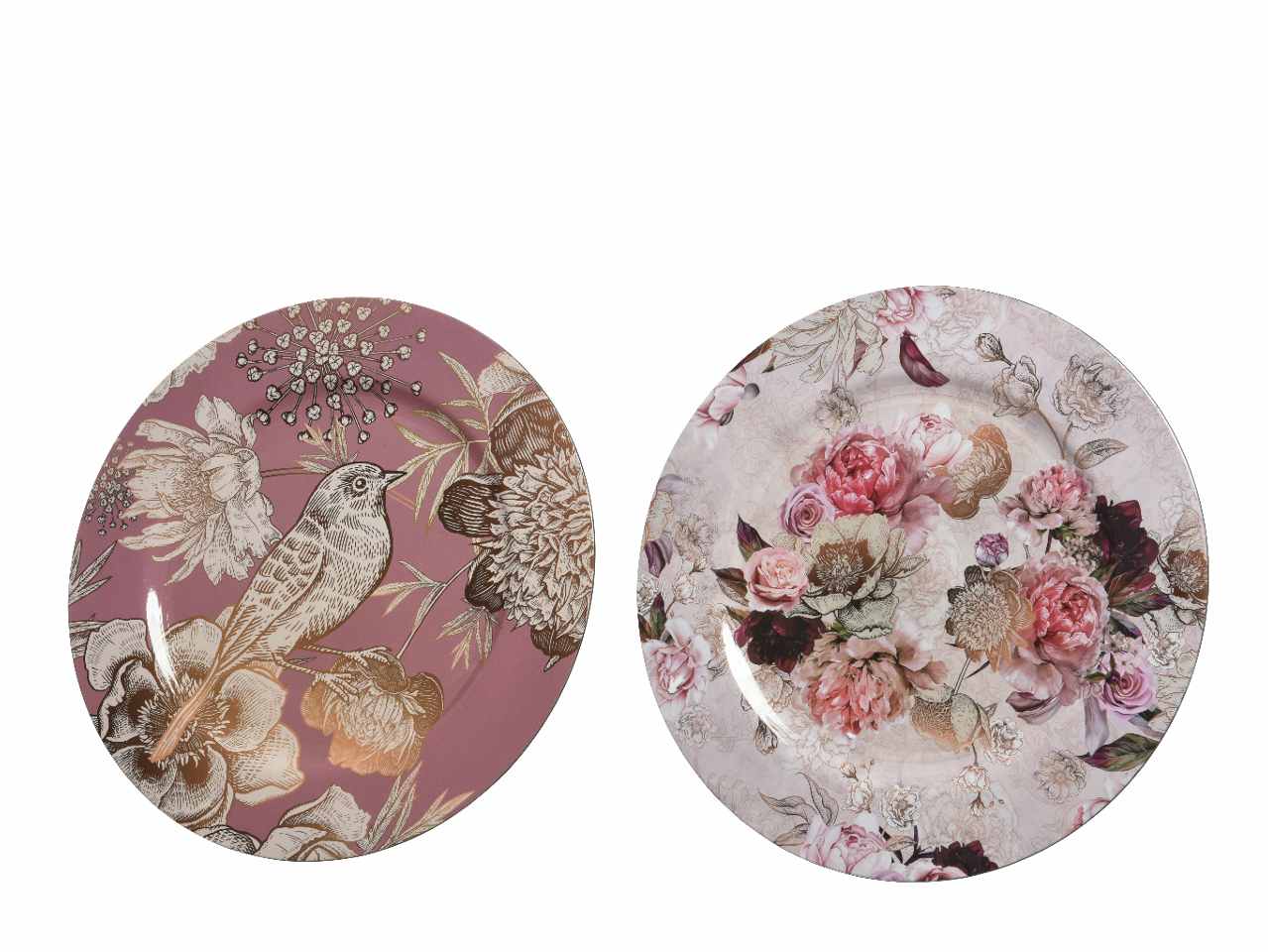 Sottopiatto d.33cm nei colori rosa e bianco