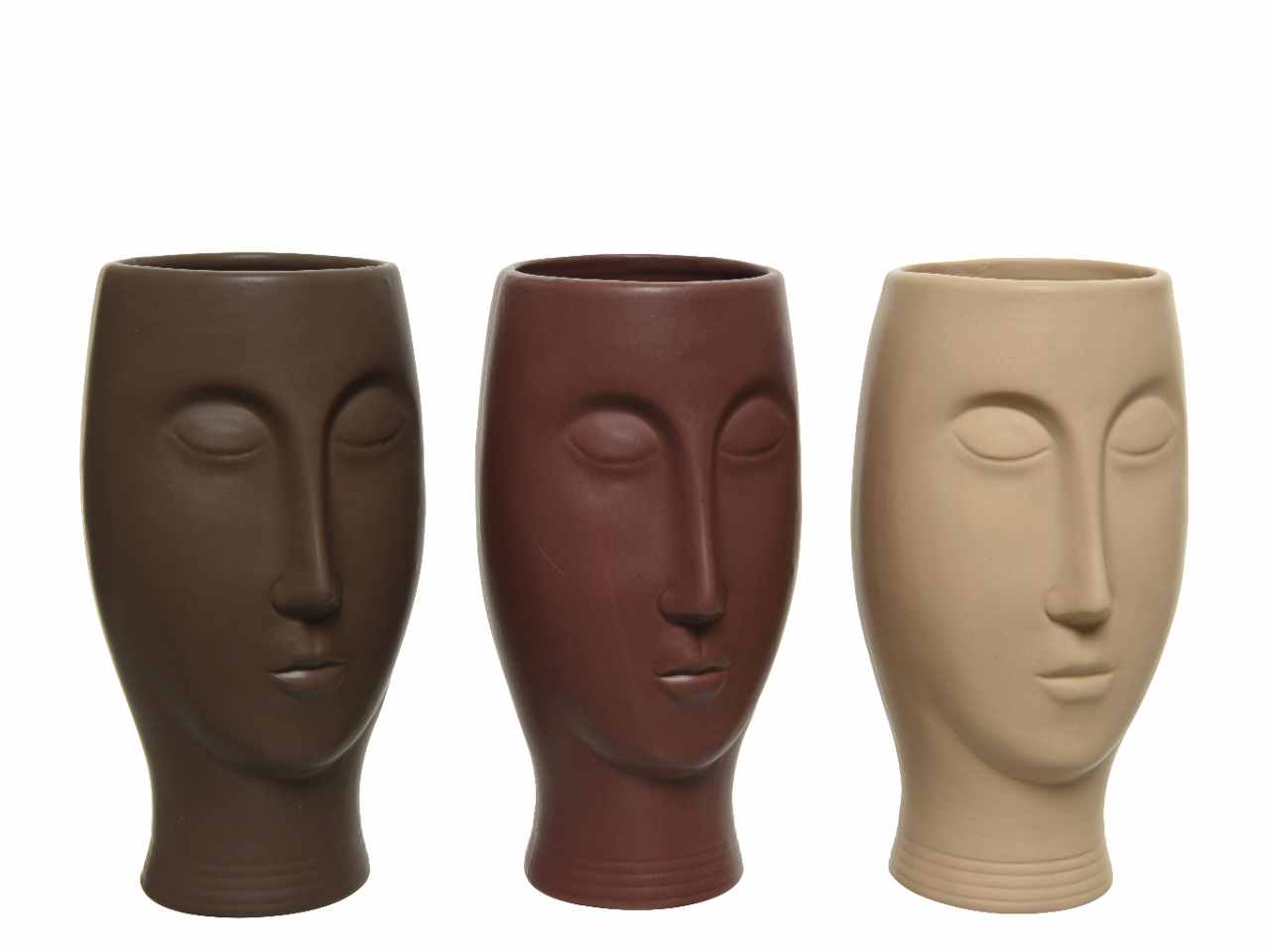 Vaso busto porc.opaco h.20cm  803756