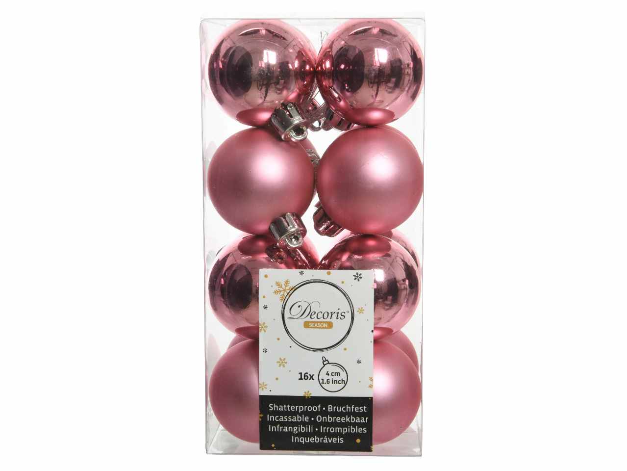 Sfera d.4cm 16pezzi rosa