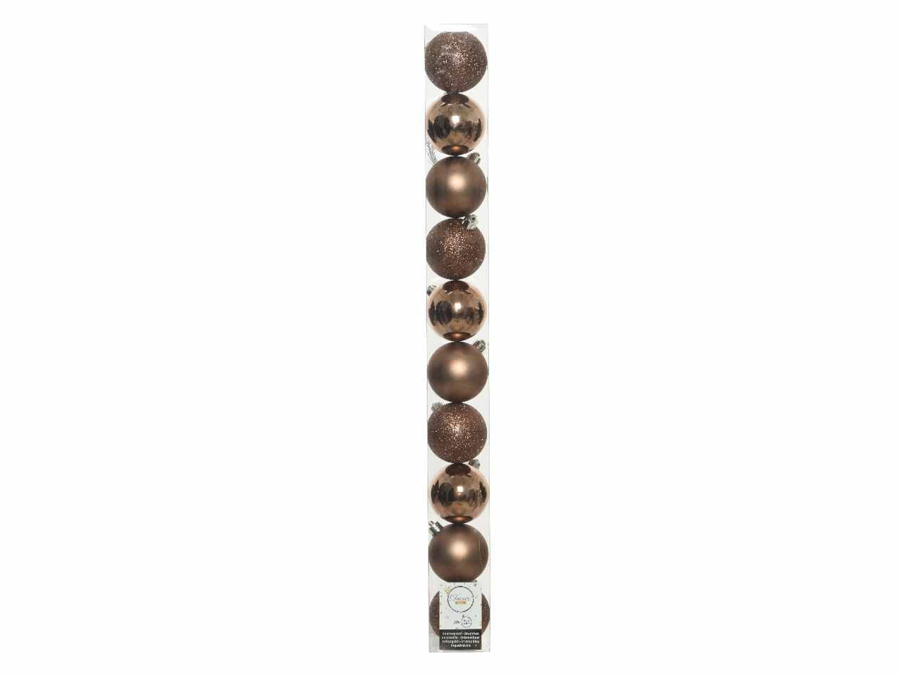 Sfera d.6cm 10 pezzi marrone